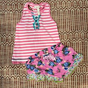 Matilda Jane tank and shorts set, kids size 6